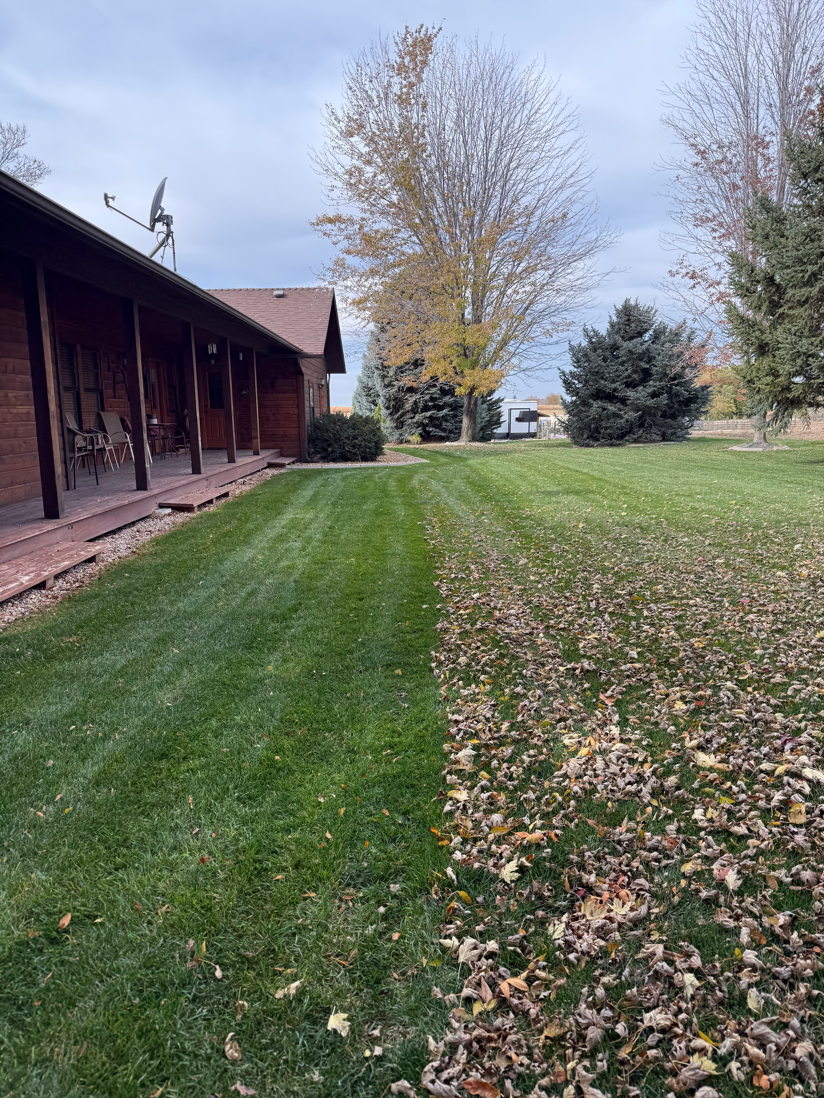 Kuna Grass Works team member caring for a local lawn